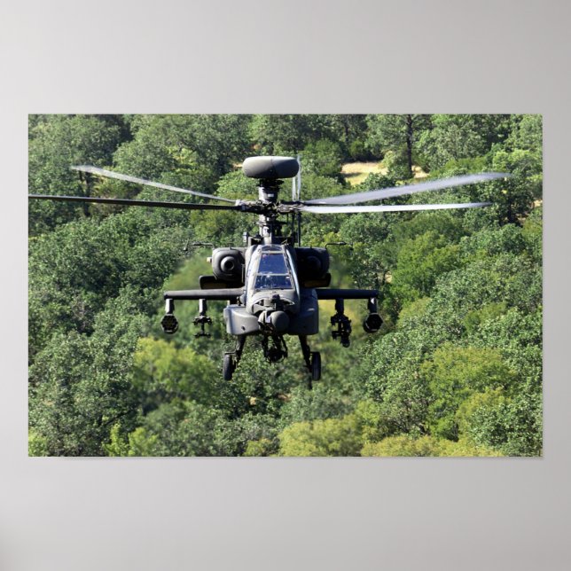 AH-64D Apache Helicopter Poster (Front)