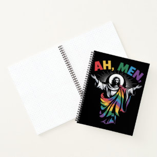 Ah Men Funny LGBT Gay Pride Notebook