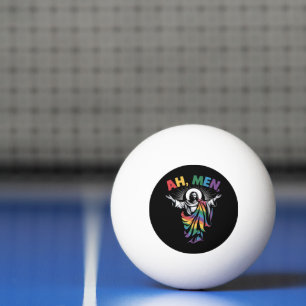Ah Men Funny LGBT Gay Pride Ping Pong Ball