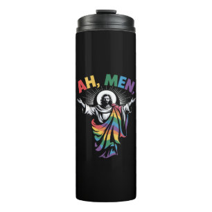 Ah Men Funny LGBT Gay Pride Thermal Tumbler