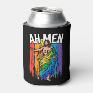 Ah Men Gay Jesus Shirt Funny LGBTQ Shirts Gifts Ra Can Cooler