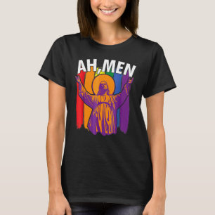 Ah Men Lgbtq Jesus Gay Pride Month T-Shirt
