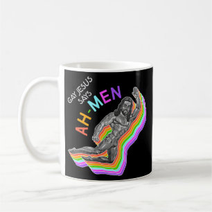 Ah Men Rainbow Gay Jesus Christian LGBT Pride Coffee Mug