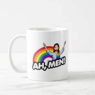 Ah Men - Rainbow Jesus Coffee Mug