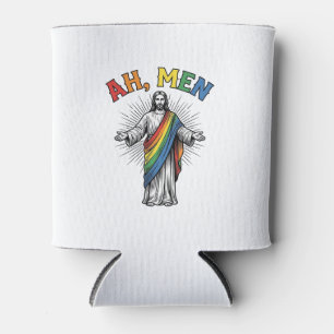 Ah Men Rainbow Religious Vintage Can Cooler