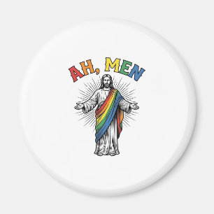 Ah Men Rainbow Religious Vintage Magnet