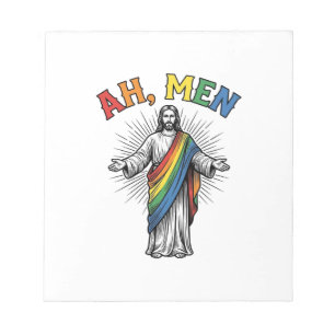 Ah Men Rainbow Religious Vintage Notepad