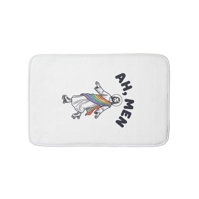 Ah Men Roller Skating Faith Vector Design_1 Bath Mat (Front)