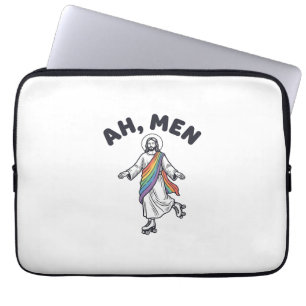 Ah Men Roller Skating Faith Vector Design_1 Laptop Sleeve