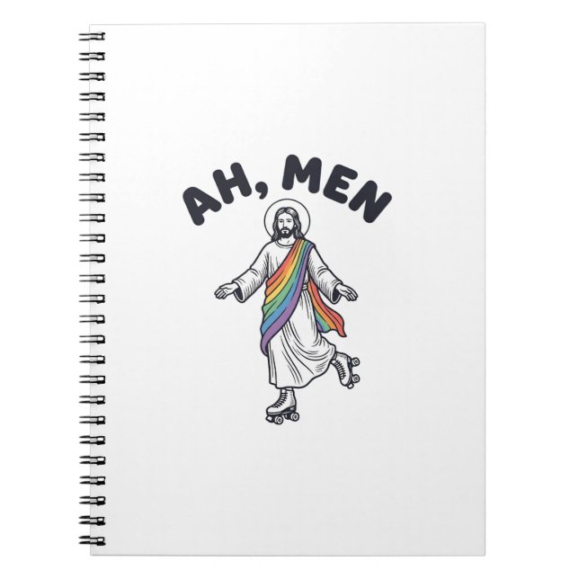 Ah Men Roller Skating Faith Vector Design_1 Notebook (Front)