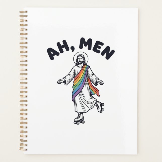 Ah Men Roller Skating Faith Vector Design_1 Planner (Front)