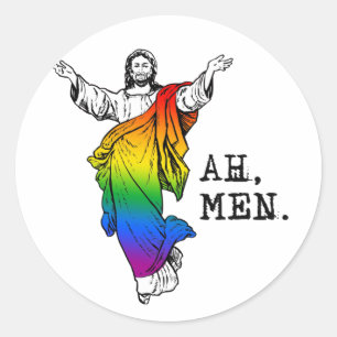 Ah Men T-Shirt Classic Round Sticker