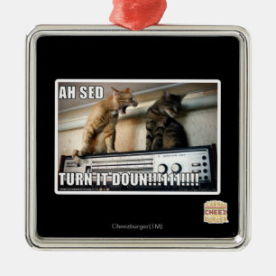 Ah Sed Turn it Down!! Metal Tree Decoration