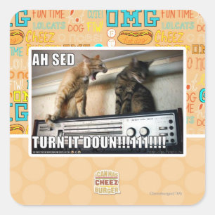Ah Sed Turn it Down!! Square Sticker