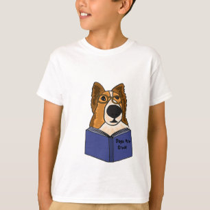 AH- Sheltie Dog Reading a Book Shirt