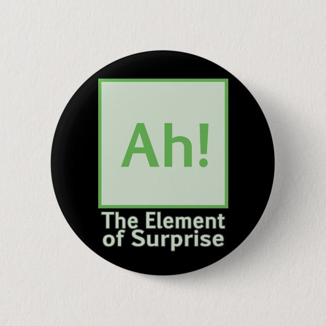 Ah! The element of surprise 6 Cm Round Badge (Front)