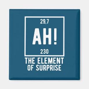 Ah! The Element of Surprise Funny Chemistry  Butto Magnet