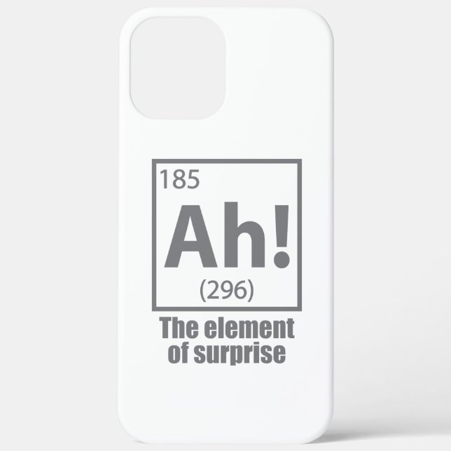 Ah! The Element of Surprise Funny Chemistry Joke Case-Mate iPhone Case (Back)