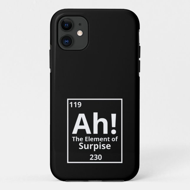 ah the element of surprise funny periodic table Case-Mate iPhone case (Back)
