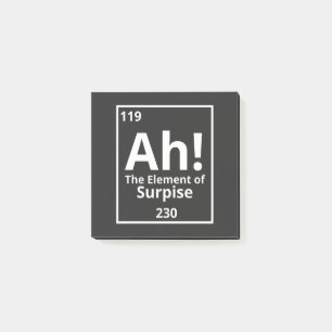 ah the element of surprise funny periodic table post-it notes