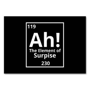 ah the element of surprise funny periodic table table number