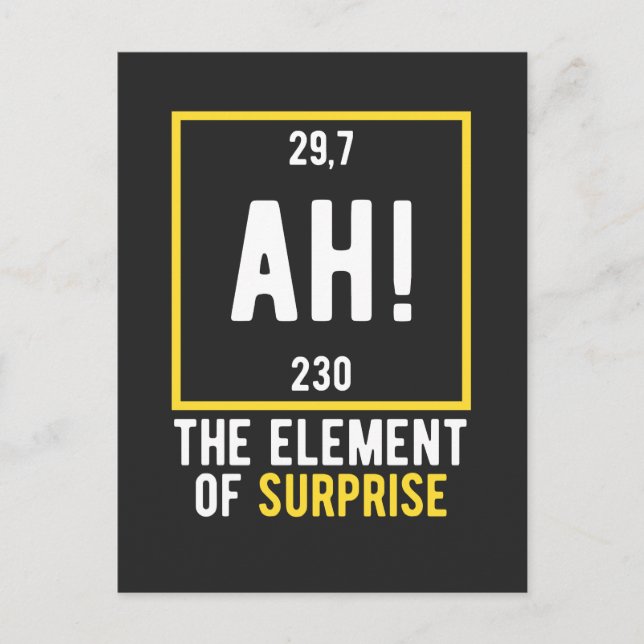 Ah The Element of Surprise Holiday Postcard (Front)