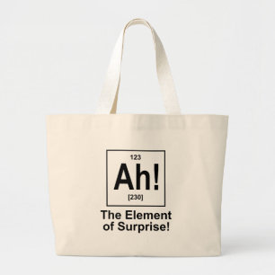 Ah! The Element of Surprise. Large Tote Bag