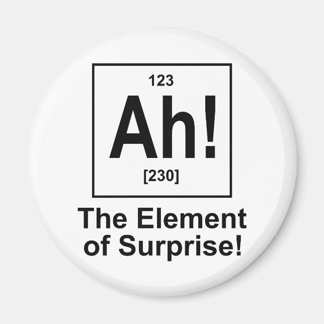 Ah! The Element of Surprise. Magnet (Front)