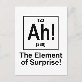 Ah! The Element of Surprise. Postcard