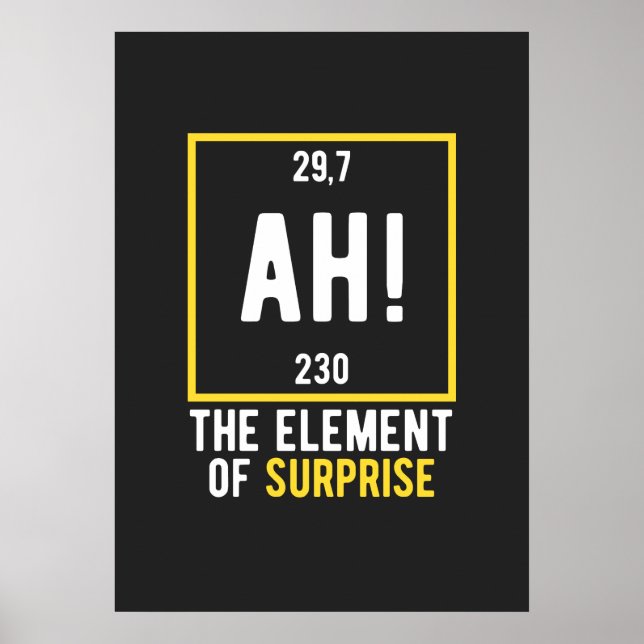 Ah The Element of Surprise Poster (Front)