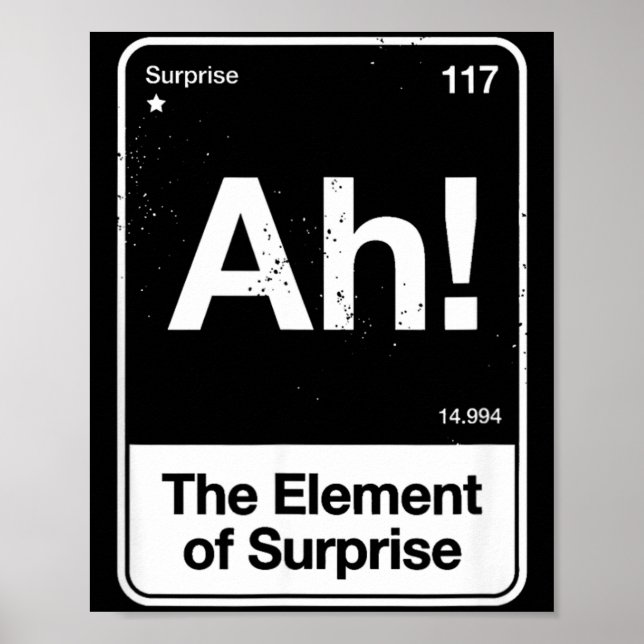 Ah The Element Of Surprise Poster (Front)