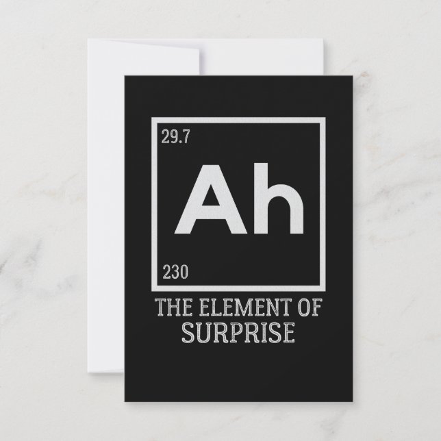 Ah the element of surprises card (Front)