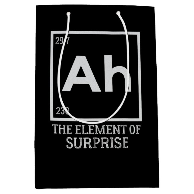 Ah the element of surprises medium gift bag (Front)