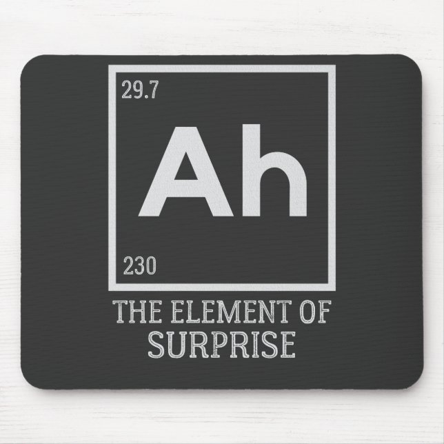 Ah the element of surprises mouse pad (Front)