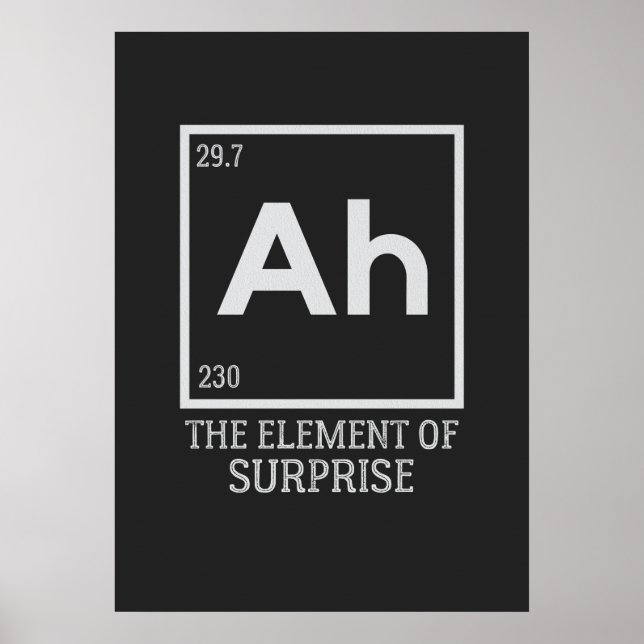 Ah the element of surprises poster (Front)