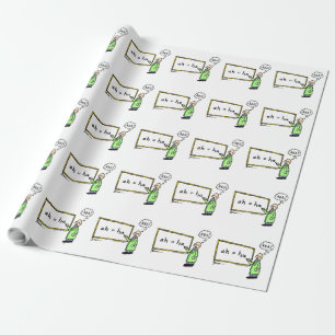 AHA! Cartoon Wrapping Paper