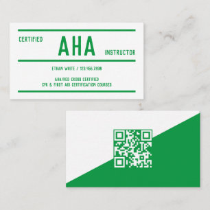 AHA Instructor Scan Code Business Card