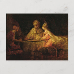 Ahasuerus , Haman and Esther, c.1660 Postcard