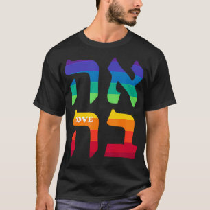 Ahava Pride Love Hebrew Language Israel Jewish Wor T-Shirt