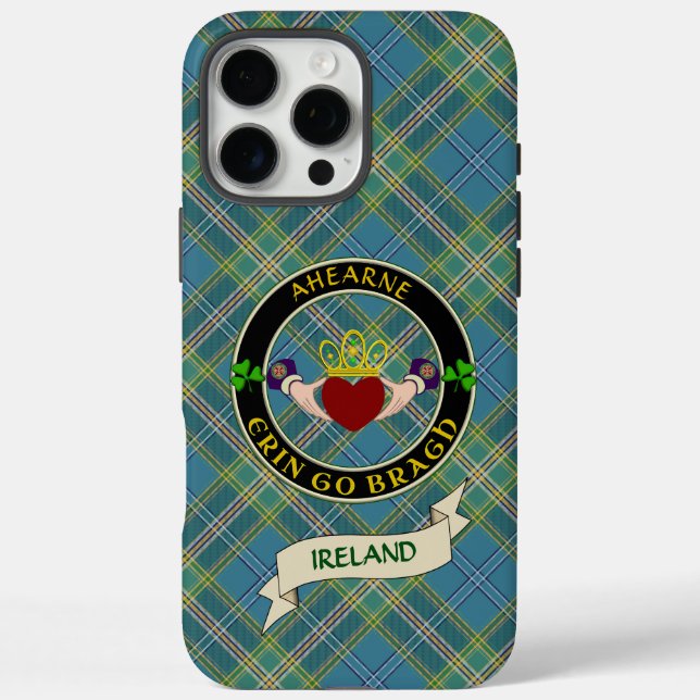Ahearne/Aherne Irish Claddagh Personalised  Case-Mate iPhone Case (Back)