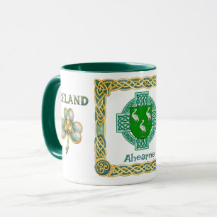 Ahearne Celtic Cross Irish Shield Mug