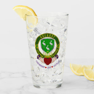 Ahearne Irish Shield & Claddagh Beer Glass