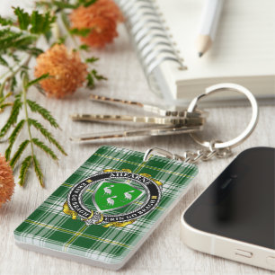 Ahearne Irish Shield Personalized Rectangle Key Ring