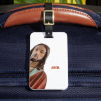 Ahem Funny Jesus On White background