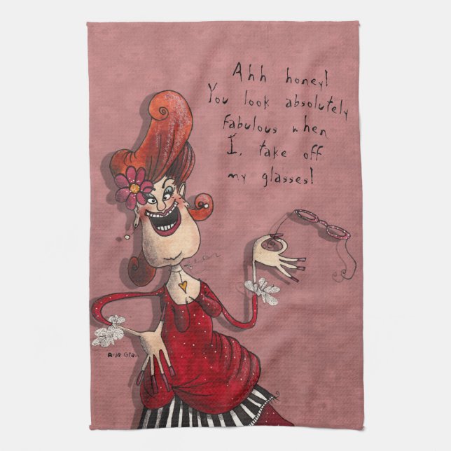 Ahh honey... tea towel (Vertical)