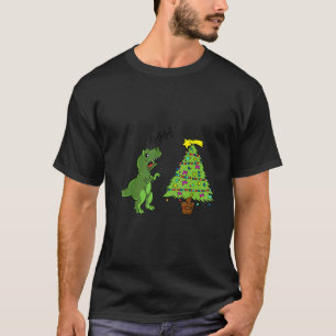 Ahh Rex Christmas Tyrannosaurus Dino T-Shirt