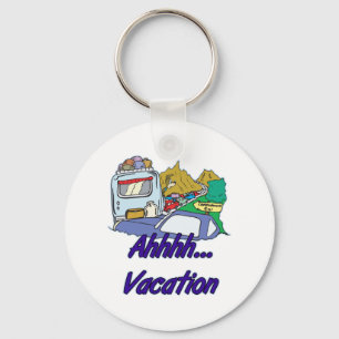 Ahh Vacation Camping Key Ring