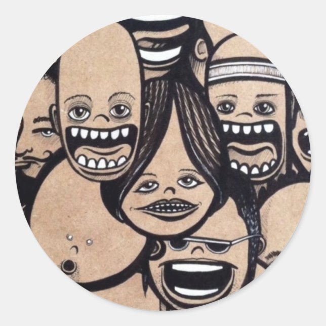 Ahhh!!! Classic Round Sticker (Front)