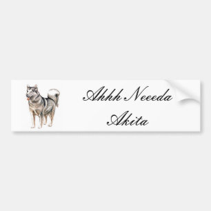 Ahhh Neeeda Akita Bumper Sticker