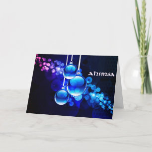Ahimsa  Christmas Ornaments Holiday Card